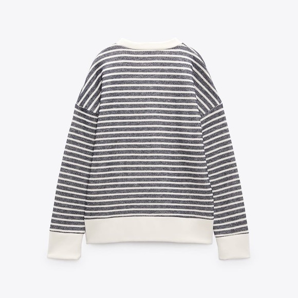 ZARA STRIPPED SWEATER - Picture 6 of 11